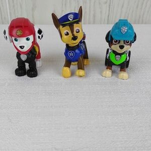 PAW Patrol Figure Lot Chase Marshall Rex PVC figures 1 moveable character